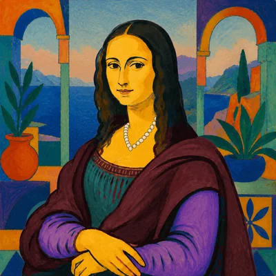 One of the 1,000 works in the Fauvist Mona Lisa collection
